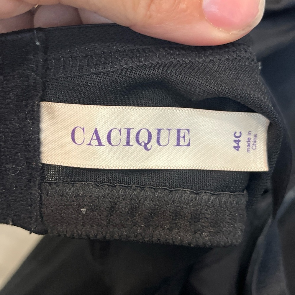 Cacique Women’s Lightly Lined Full Coverage Underwire Bra Solid Black Size 44C - Picture 5 of 6